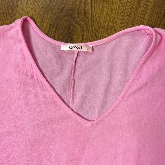 🌹 Pink Ruffle Tunic Dress Top 🌹 - Picture 7 of 9